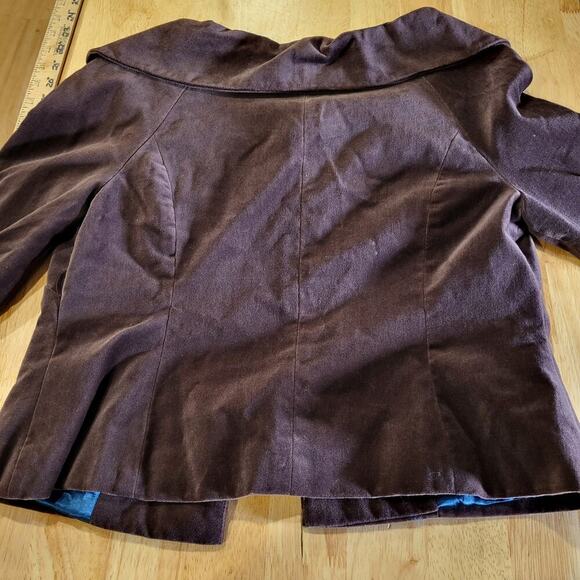 Cambridge Dry Goods Brown Velvet Blazer - Picture 9 of 12